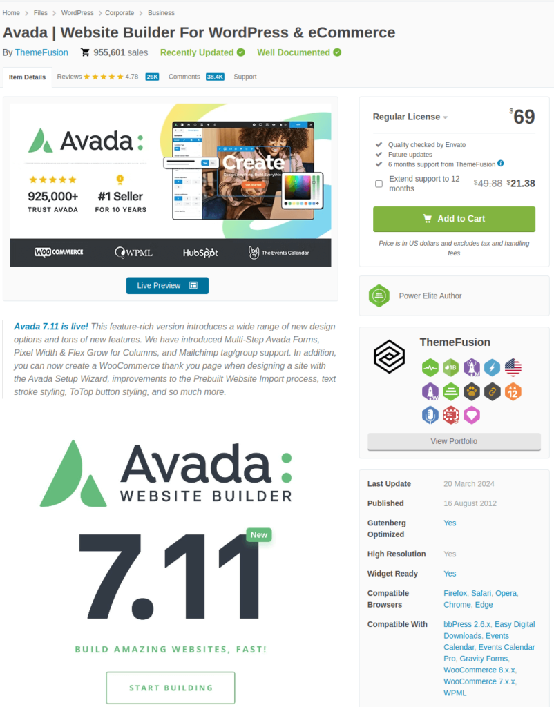 Wordpress-Theme Avada