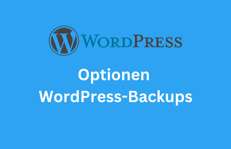 Welche Optionen gibt es für WordPress-Backups?